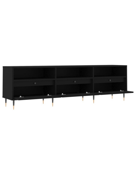 Mobile Porta TV Nero 150x30x44,5 cm in Legno Multistrato