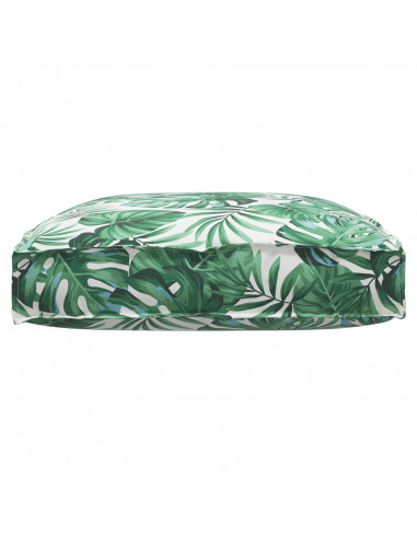 Cuscino da Esterno Verde e bianco Cotone 80 x 12 x 80 cm Motivo