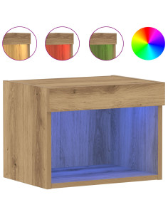 Set mobile TV con led Rovere artigianale 40 x 30 x 30 cm