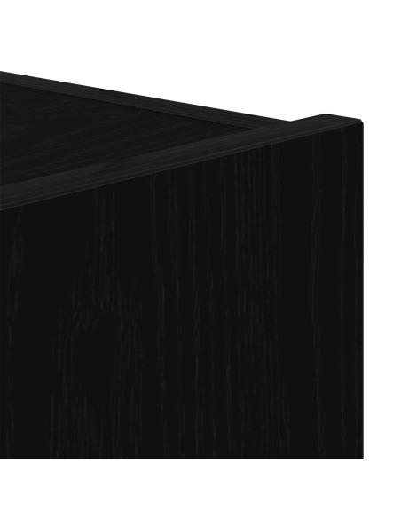 Mobile Porta TV con Luci LED 2 pezzi Rovere Nero 80x35x31 cm