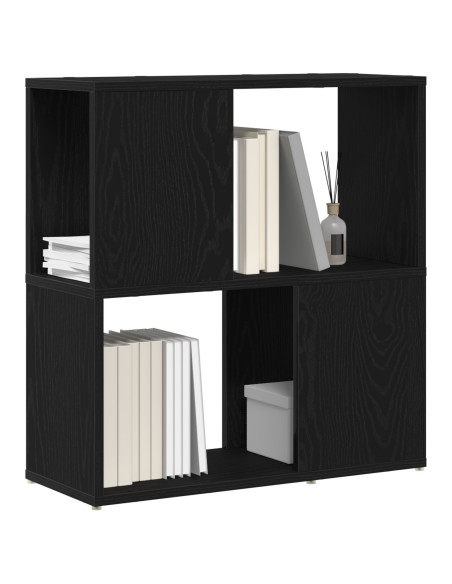 Scaffale  Nero Rovere 60x24x63 cm in legno ingegnerizzato