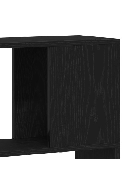 Scaffale  Nero Rovere 80x24x186 cm Legno ingegnerizzato