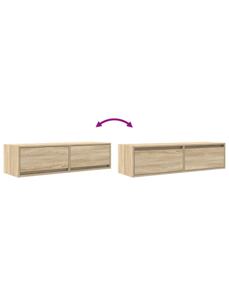 Mobile TV  in Rovere Sonoma 100x31x25,5 cm in Legno ingegnerizzato