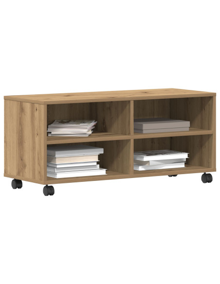 Mobile TV  in Rovere Artigianale 90x35x35 cm in Legno Ingegnerizzato
