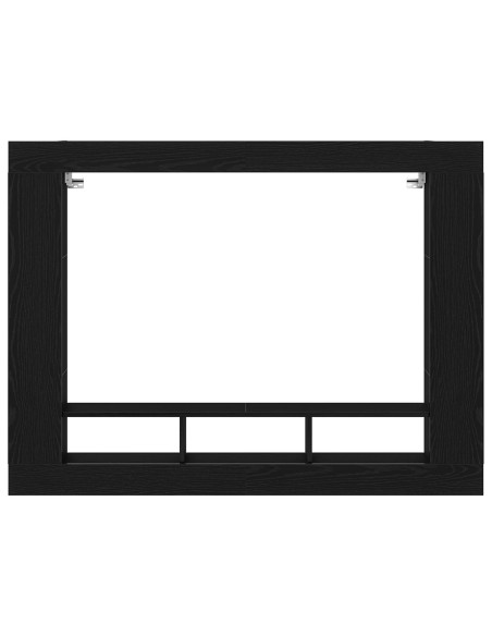 Mobile TV Rovere nero 152 x 22 x 113 cm Legno multistrato