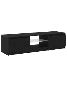 Mobile TV Rovere Nero 140 x 38,5 x 36 cm Legno multistrato