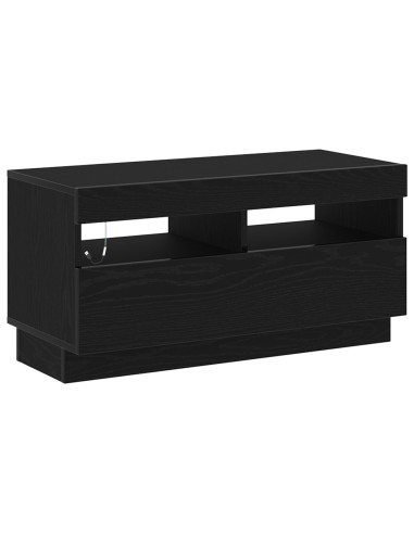 Mobile TV Rovere Nero 80 x 35 x 40 cm Legno multistrato