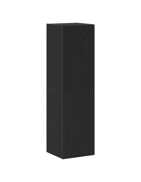 Mobile TV Nero Rovere 30,5x30x110 cm Legno ingegnerizzato