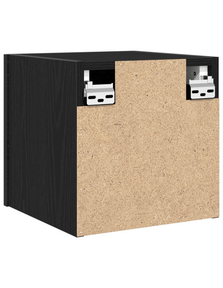 Mobile TV da parete  2 pezzi Rovere Nero 30,5x30x30 cm