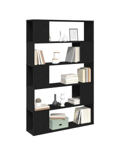 Set mobile TV Rovere Nero 100 x 24 x 155 cm Legno multistrato