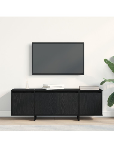 Mobile TV Rovere Nero 120 x 30 x 40,5 cm Legno multistrato