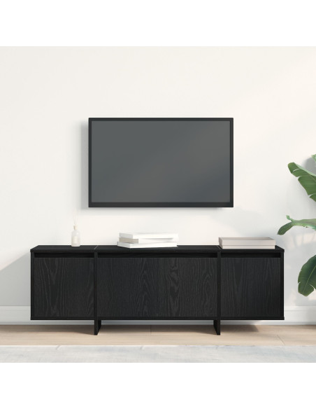 Mobile TV Rovere Nero 120 x 30 x 40,5 cm Legno multistrato