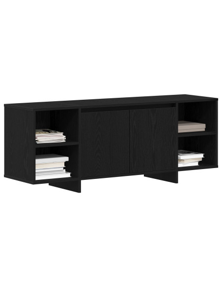Supporto TV - Rovere Nero - 120x30x40.5 cm - Realizzato in Legno Ingegnerizzato