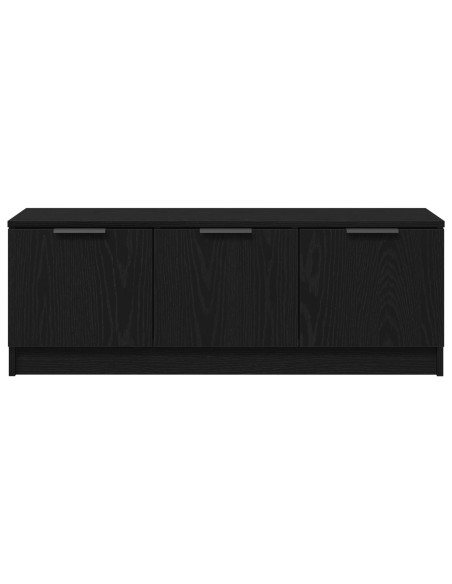 Mobile TV  Nero Rovere 102x35x36,5 cm Legno ingegnerizzato