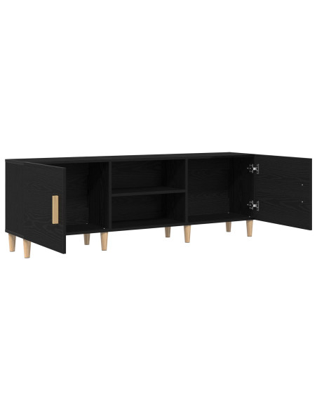 Supporto TV - Rovere Nero, 150x30x50 cm, Realizzato in Legno Ingegnerizzato