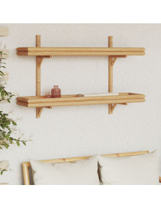 Scaffale da parete Marrone 100 x 26 x 60 cm Bambù