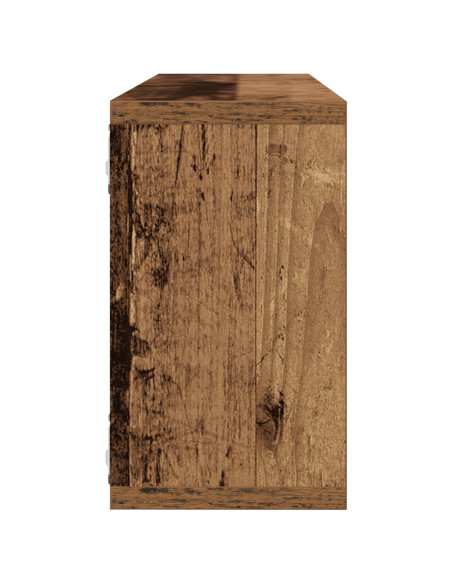 Scaffali da parete 4 pcs Legno vecchio 80 x 15 x 26 cm