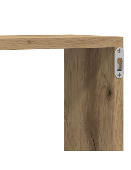 Mensole a parete  2 pezzi in rovere artigianale 80x15x26 cm in legno ingegnerizzato