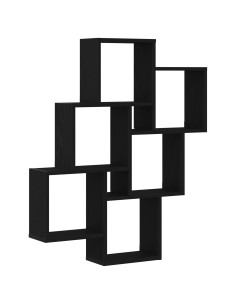 Scaffale da parete con lo scaffale Rovere Nero 78 x 15 x 93 cm