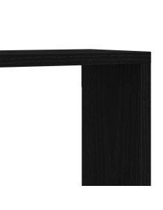 Scaffale da parete 2 pcs Rovere Nero 50 x 15 x 85 cm