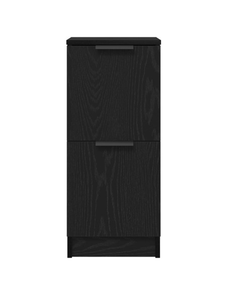 Credenze 3 pcs Nero Rovere Legno Ingegnerizzato
