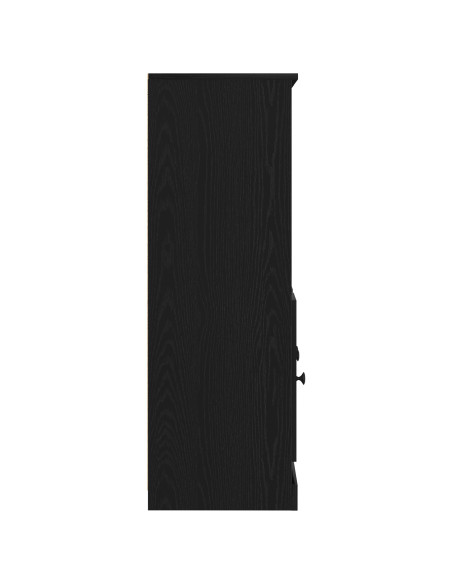 Highboard Nero Rovere 132x35,5x103,5 cm Legno ingegnerizzato