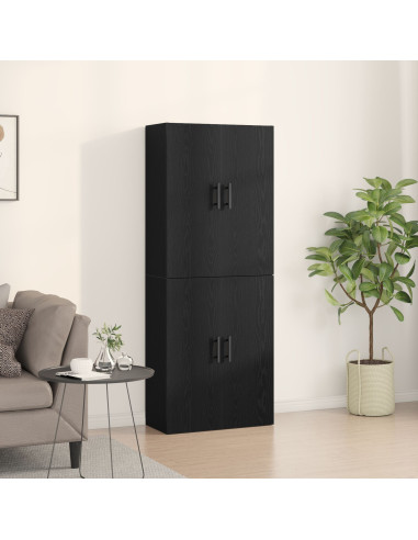 Mobiletto a muro 2 pcs Rovere Nero 69,5 x 34 x 90 cm