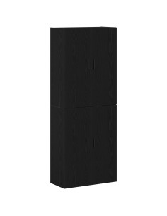 Mobiletto a muro 2 pcs Rovere Nero 69,5 x 34 x 90 cm