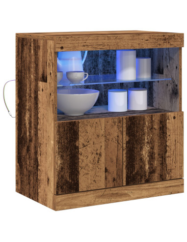 Madia LED Marrone 60,5 x 37 x 67 cm Legno multistrato