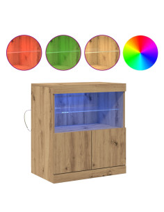 Madia LED Marrone 60,5 x 37 x 67 cm Legno multistrato