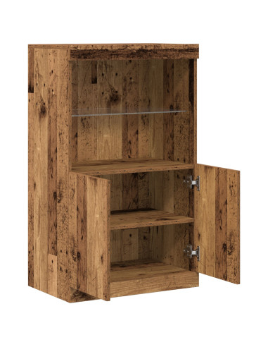 Madia LED Marrone 60 x 37 x 100 cm Legno multistrato