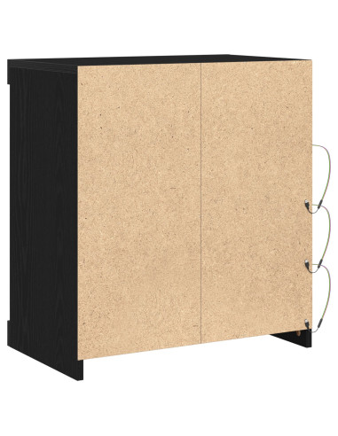 Madia LED Rovere Nero 60,5 x 37 x 67 cm Legno multistrato