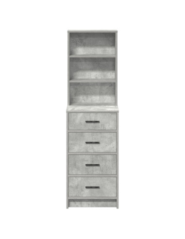 Credenza Grigio cemento 40 x 41 x 135 cm Legno multistrato