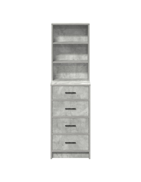 Mobile Alto Grigio Cemento 40x41x135 cm Legno Ingegnerizzato