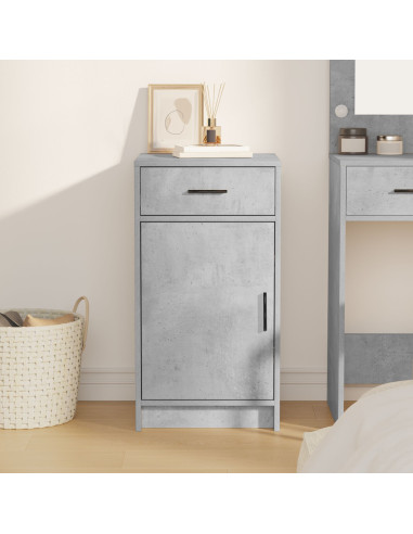 Credenza Grigio cemento 40 x 40.5 x 75 cm Legno multistrato