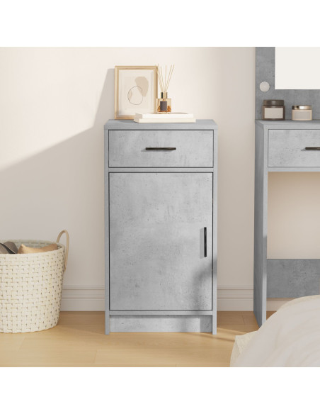 Sideboard Grigio Cemento 40x41x75 cm Legno Ingegnerizzato