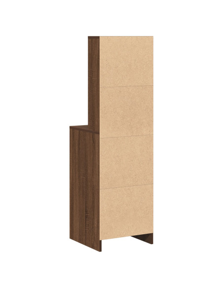 Armadietto Alto Marrone Rovere 40x41x135 cm Legno Ingegnerizzato