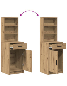 Credenza con cassetto Rovere artigianale 40 x 40,5 x 135 cm