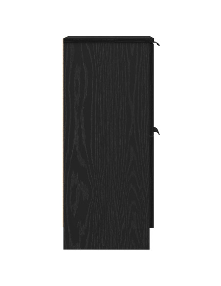 Credenze 2 pz in Rovere Nero, 30x30x70 cm, Realizzate in Legno Ingegnerizzato