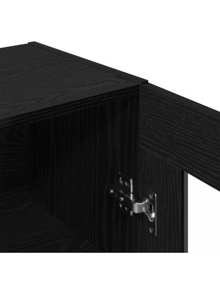 Cabinet a muro Nero in Rovere - 69,5x34x90 cm
