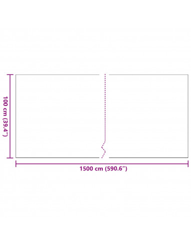 Erba artificiale nera  1x15 m 30 mm