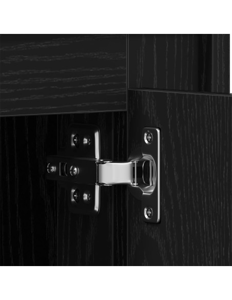 Credenza Rovere Nero 80 x 40 x 75 cm Legno multistrato