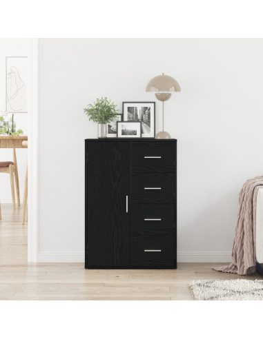 Credenza Rovere Nero 60 x 31 x 84 cm Legno multistrato