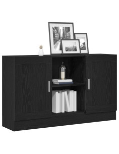 Credenza Rovere Nero 120 x 30,5 x 70 cm Legno multistrato