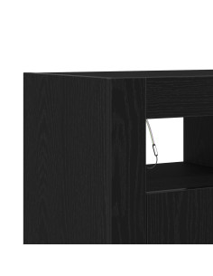Credenza Rovere Nero 80 x 35 x 75 cm Legno multistrato