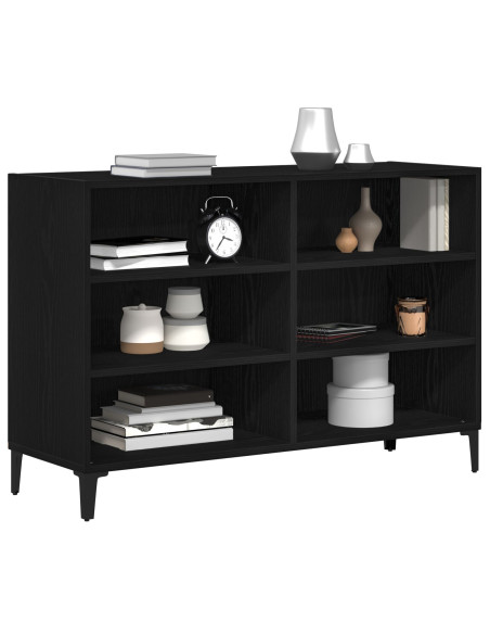 Sideboard Nero Quercia  103,5x35x70 cm in Legno ingegnerizzato