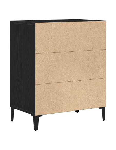 Mobile da soggiorno  Nero Rovere 57x35x70 cm in legno ingegnerizzato