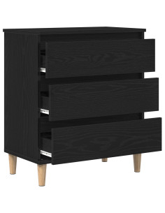 Credenza Rovere Nero 60 x 35 x 70 cm Legno multistrato