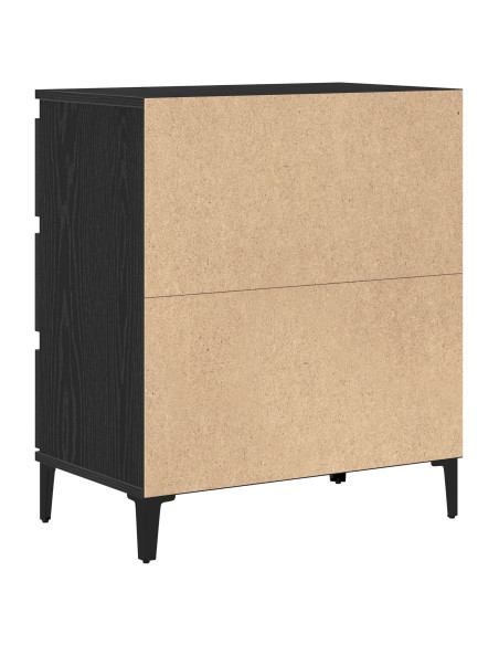 Credenza Nero Rovere 60x35x70 cm Legno ingegnerizzato