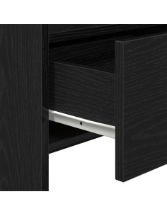 Credenza Rovere Nero 105 x 30 x 70 cm Legno multistrato
